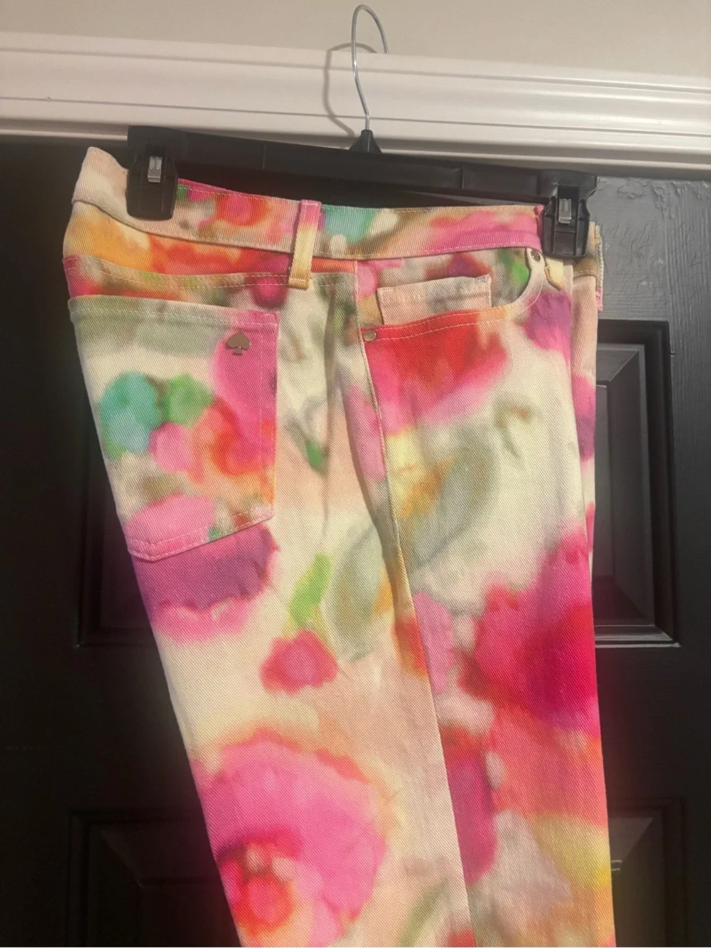 kate spade Vibrant Floral Skinny Jeans — Pink, Green, Orange
